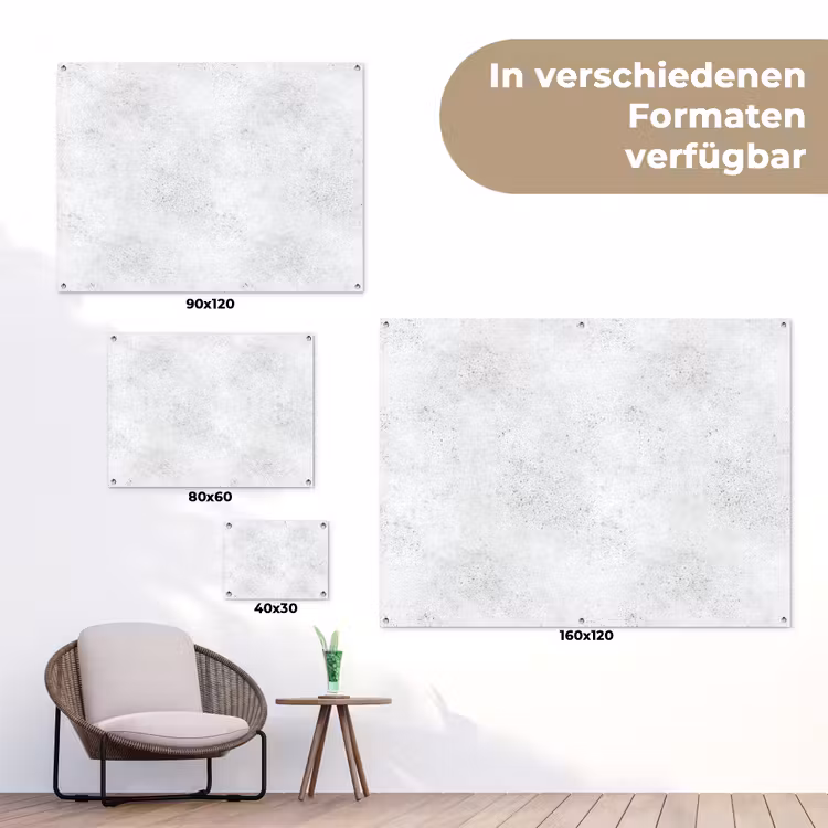 Lichtgrijs - Betonstructuur - Subtiel tuinposter los doek klein 239 -Xsfeer9_DE