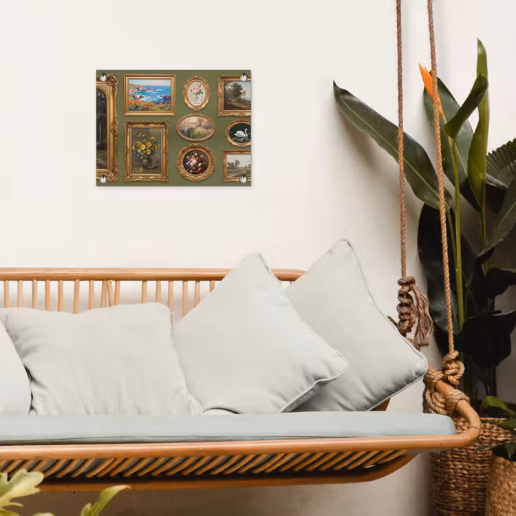 Hert - Bos - Natuur - Klassiek - Dieren tuinposter los doek klein -sfeer7