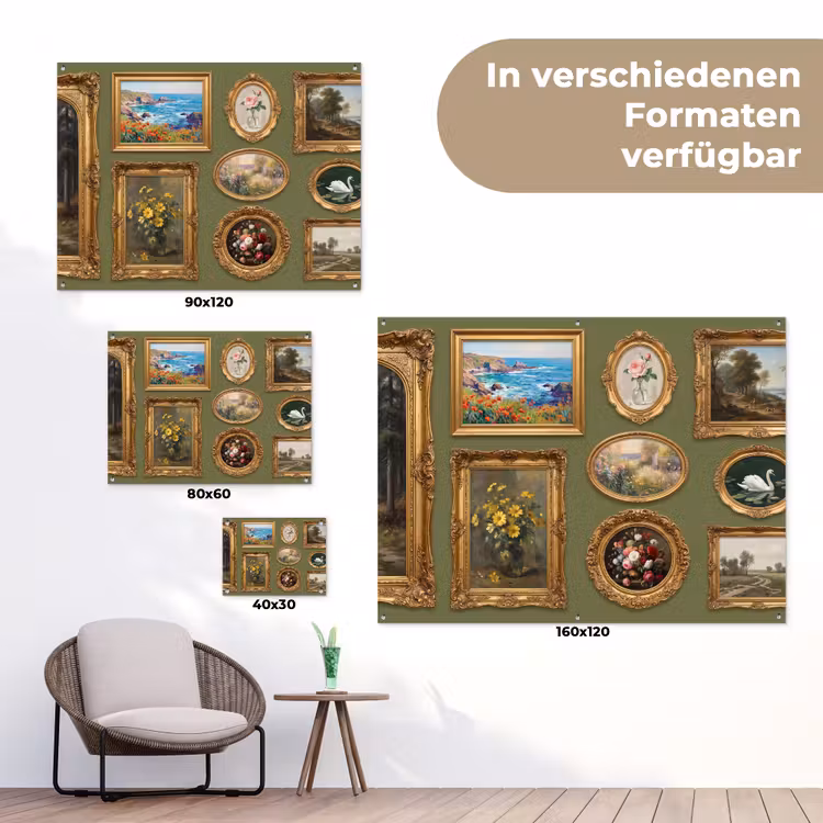 Hert - Bos - Natuur - Klassiek - Dieren tuinposter los doek klein -Xsfeer9_DE