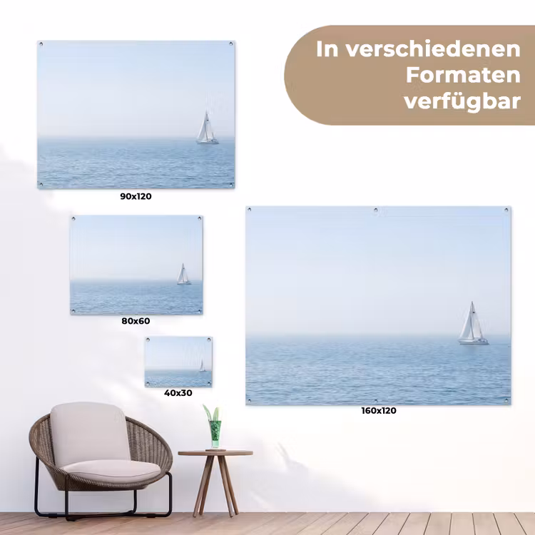 Horizon - Zeilboot - Zee tuinposter los doek klein -Xsfeer9_DE