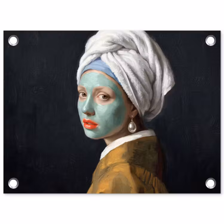 Iconisch - Modern - Kleurrijk tuinposter los doek klein -3d