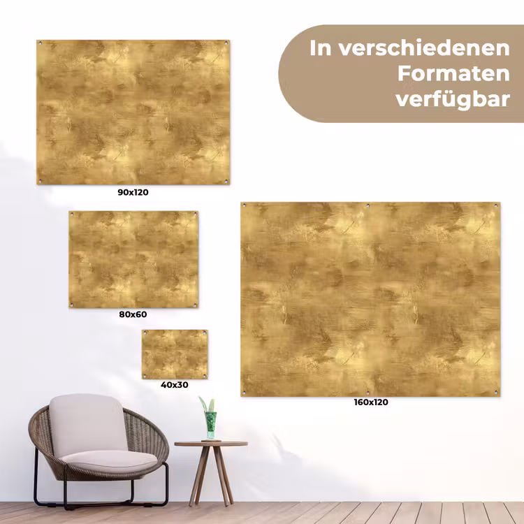 Industrieel - Textuur - Goud tuinposter los doek klein 239 -Xsfeer9_DE