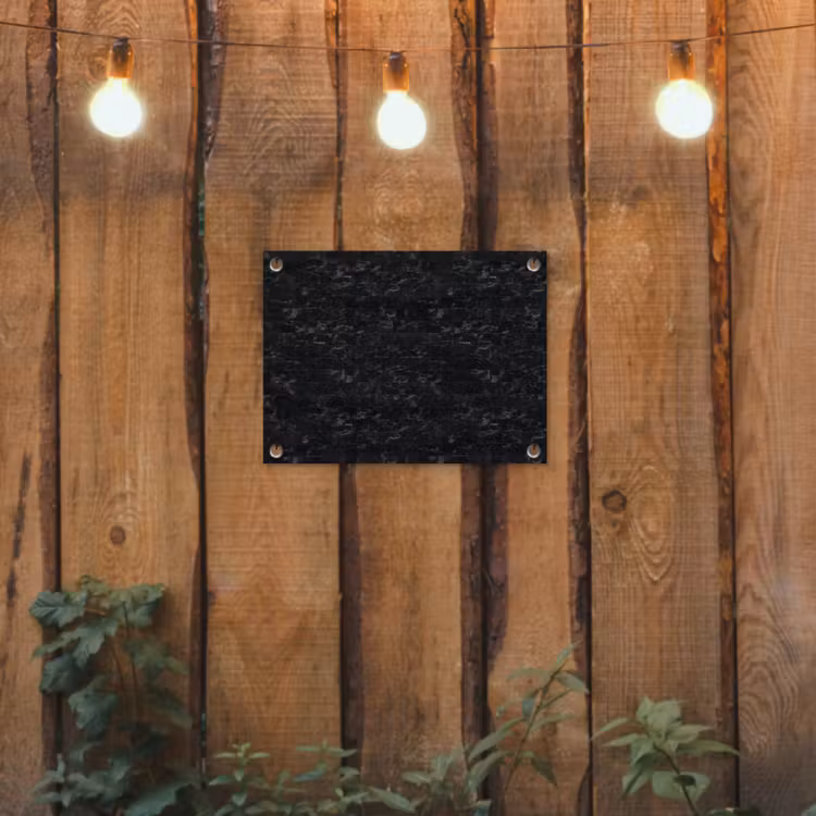 Tegels - Patroon - Marmer - Zwart tuinposter los doek klein 239 -sfeer1