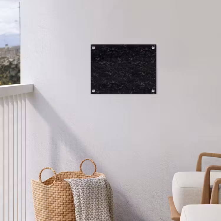 Tegels - Patroon - Marmer - Zwart tuinposter los doek klein 239 -sfeer8