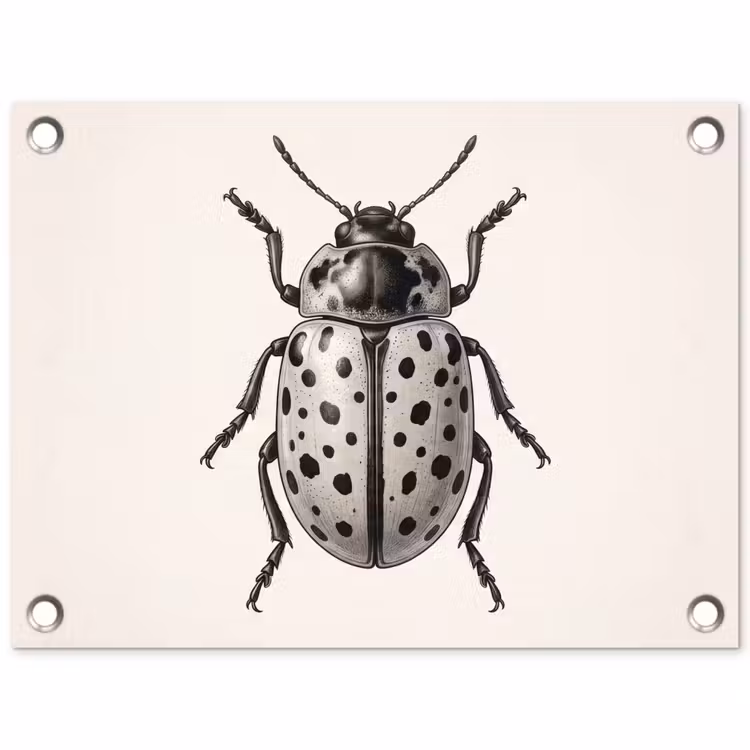 Kever - Insect - Vintage tuinposter los doek klein -3d
