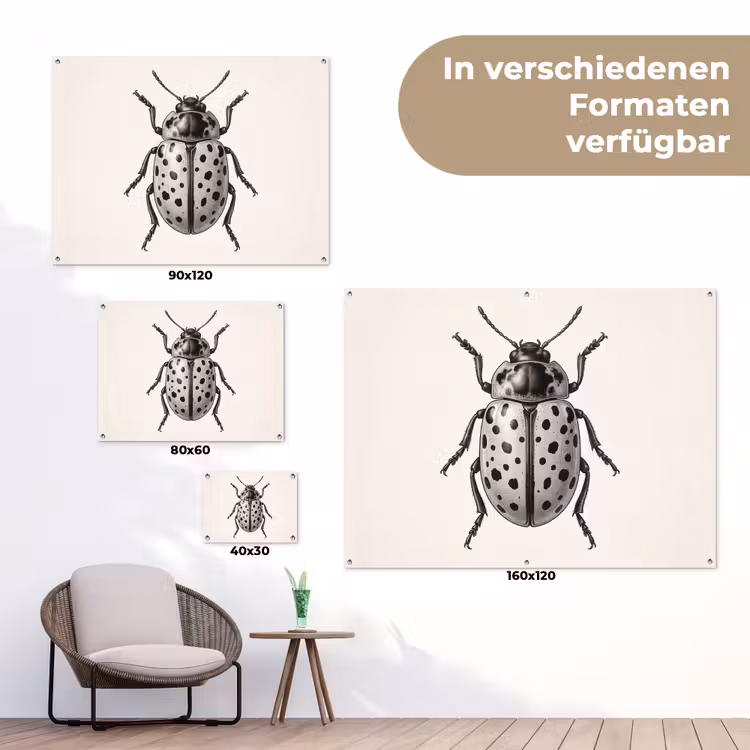 Kever - Insect - Vintage tuinposter los doek klein -Xsfeer9_DE