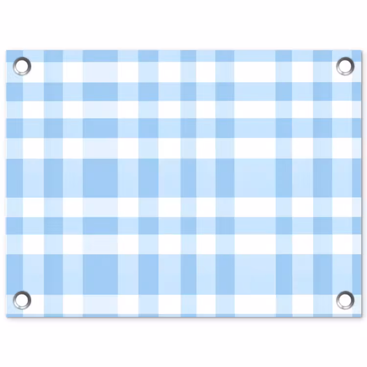 Ruit - Patroon - Blauw tuinposter los doek klein 239 -3d