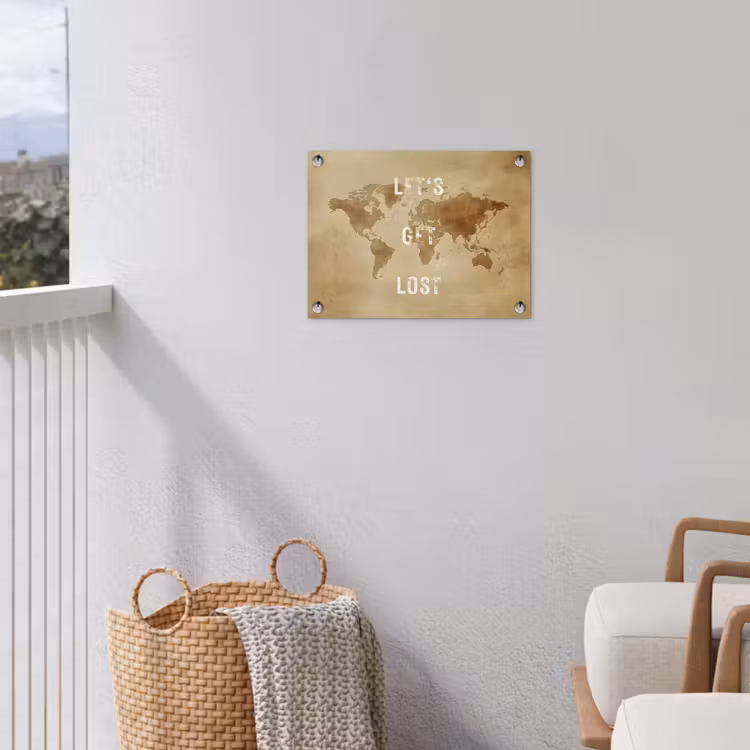 Kaart - Vintage - Quote tuinposter los doek klein -sfeer8