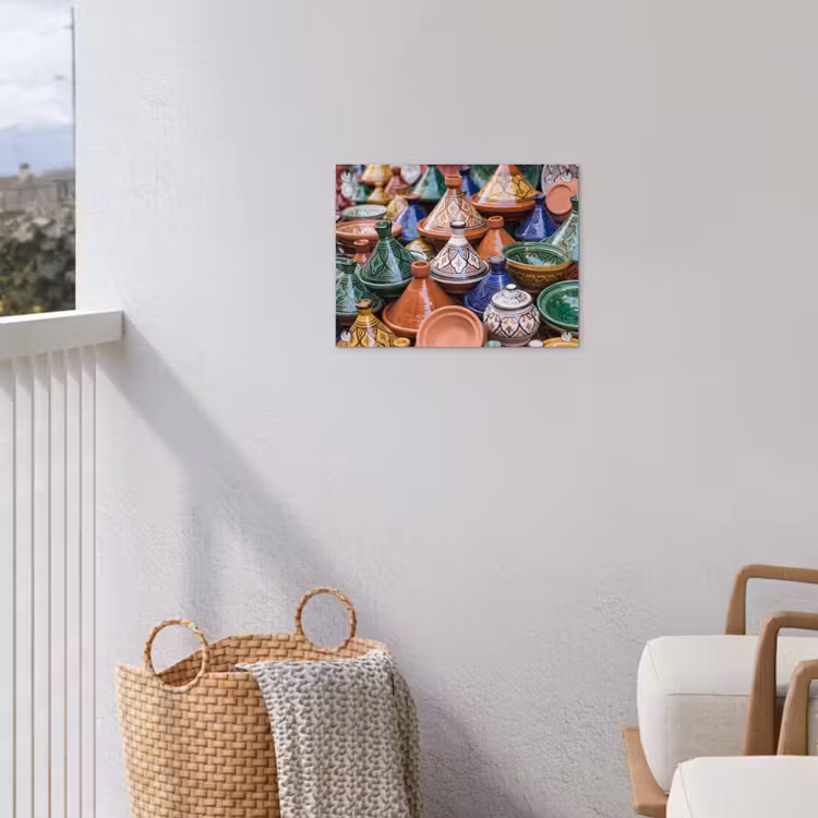 Gartenposter - Keramik – Bunt – Muster - Aardewerk - Kleurrijk - Patroon tuinposter los doek klein