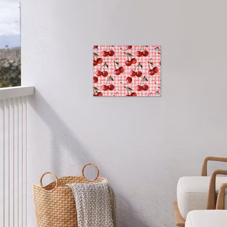 Kersen - Blokken - Rood tuinposter los doek klein 239 -sfeer8