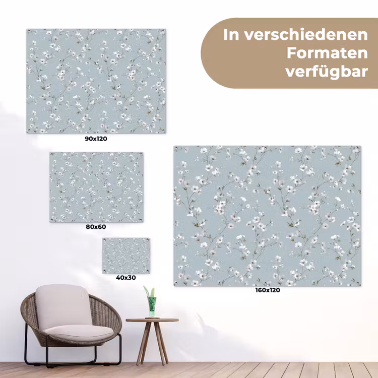 Klassiek - Bloemen - Blauw tuinposter los doek klein 239 -Xsfeer9_DE