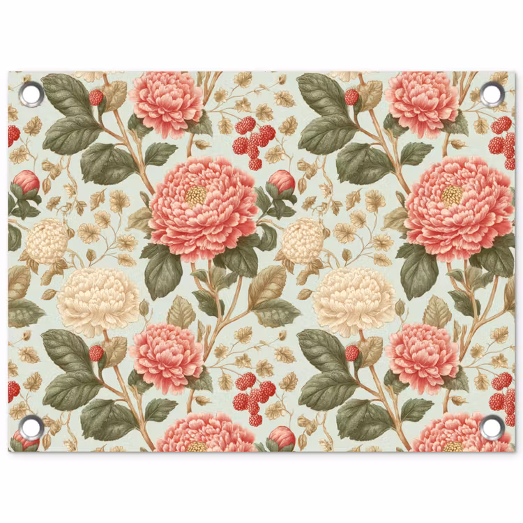 Klassiek - Botanisch - Veelkleurig tuinposter los doek klein 239 -3d