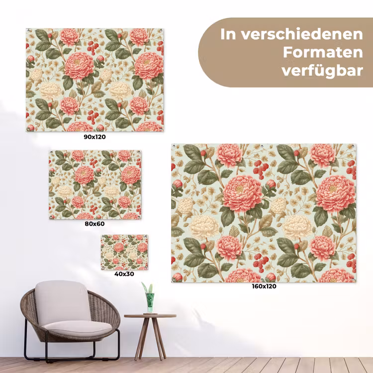 Klassiek - Botanisch - Veelkleurig tuinposter los doek klein 239 -Xsfeer9_DE