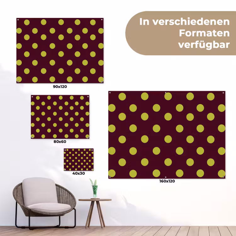 Klassiek - Stippen - Groen tuinposter los doek klein 239 -Xsfeer9_DE