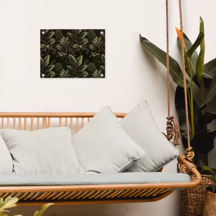 Klassiek - Donker - Botanisch - Planten tuinposter los doek klein 239 -sfeer7
