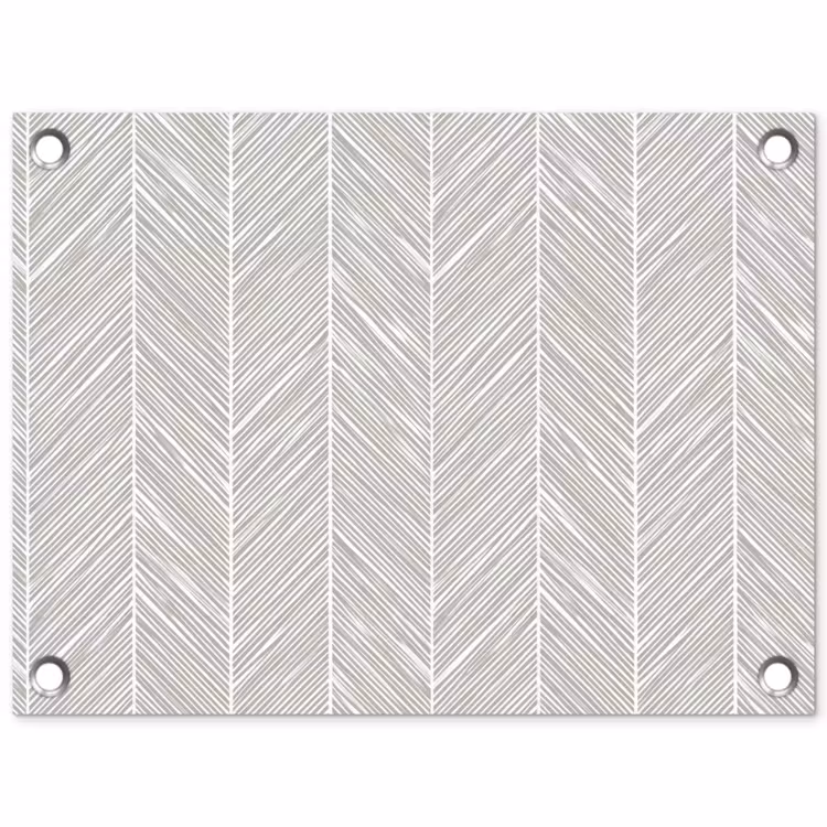 Klassiek - Visgraat - Grijs tuinposter los doek klein 239 -3d
