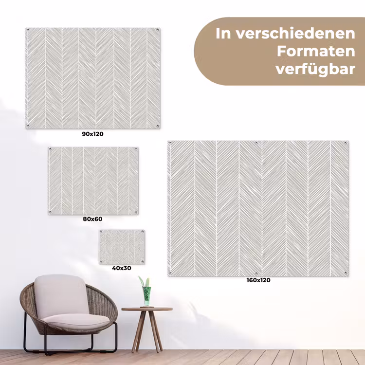 Klassiek - Visgraat - Grijs tuinposter los doek klein 239 -Xsfeer9_DE