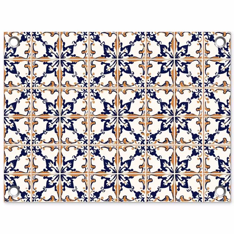 Klassiek - Patroon - Kleurrijk tuinposter los doek klein 239 -3d
