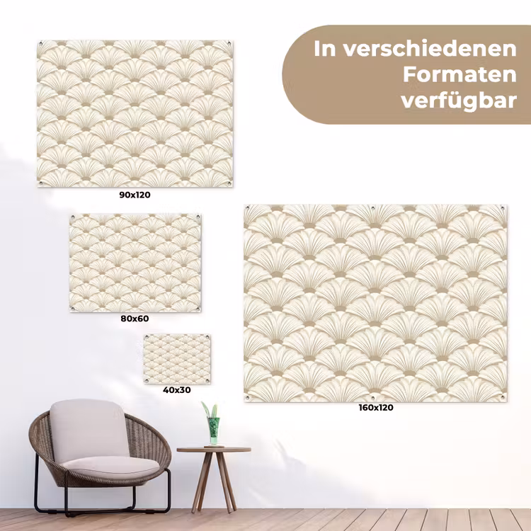Klassiek - Art - Beige tuinposter los doek klein 239 -Xsfeer9_DE