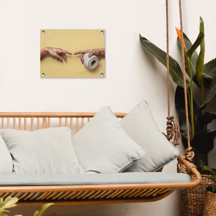 Klassiek - Kunst - Humor tuinposter los doek klein -sfeer7