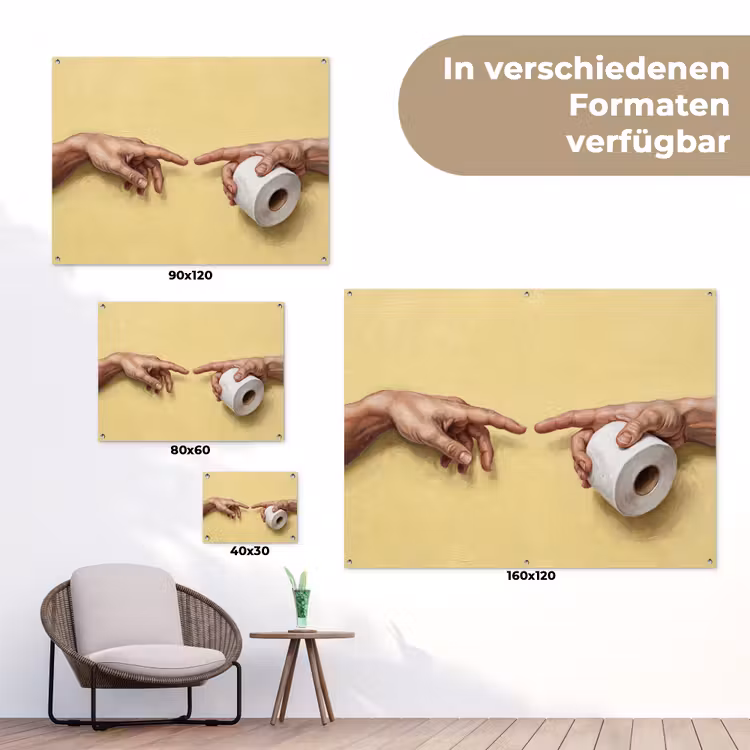 Klassiek - Kunst - Humor tuinposter los doek klein -Xsfeer9_DE