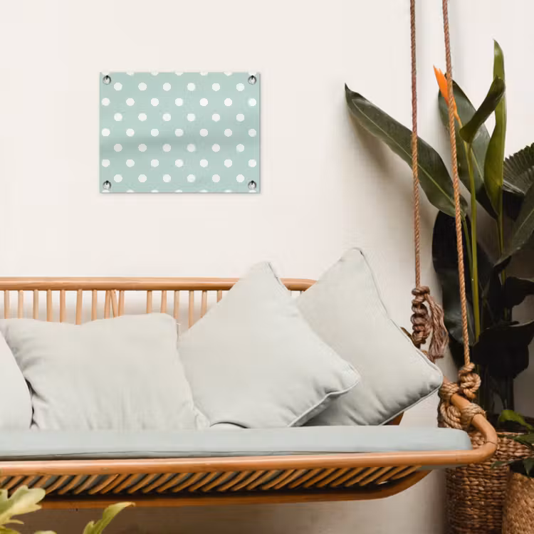 Klassiek - Polka - Groen tuinposter los doek klein 239 -sfeer7