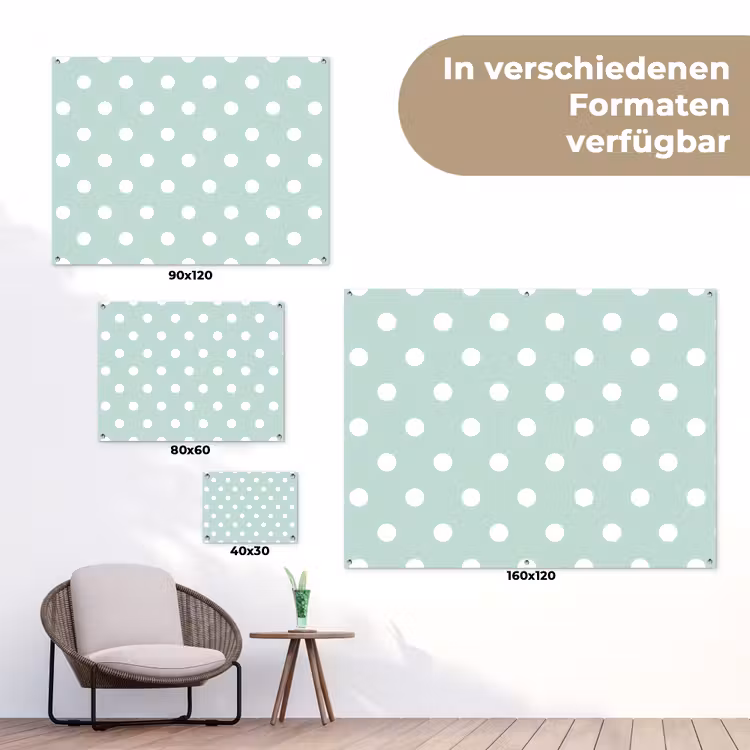 Klassiek - Polka - Groen tuinposter los doek klein 239 -Xsfeer9_DE