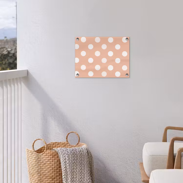 Klassiek - Polka - Perzik tuinposter los doek klein 239 -sfeer8