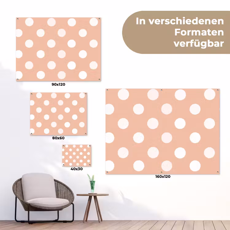 Klassiek - Polka - Perzik tuinposter los doek klein 239 -Xsfeer9_DE
