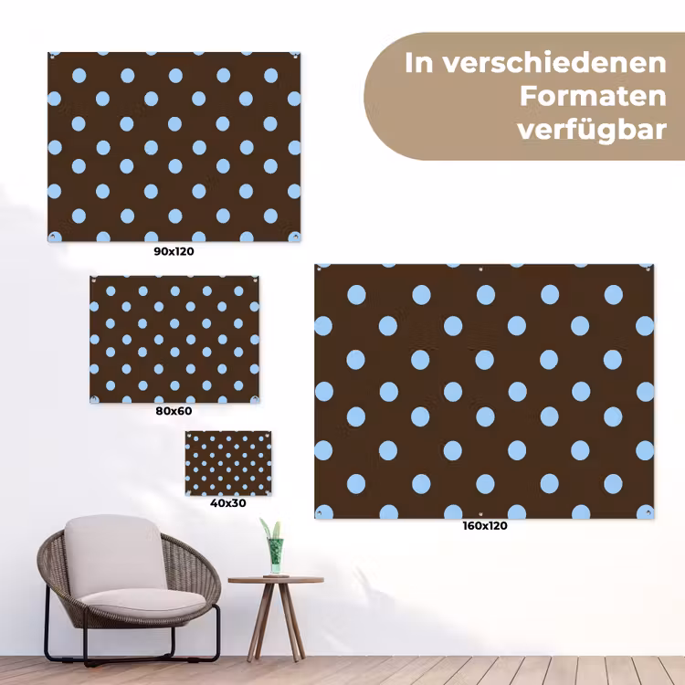 Klassiek - Stippen - Bruin tuinposter los doek klein 239 -Xsfeer9_DE