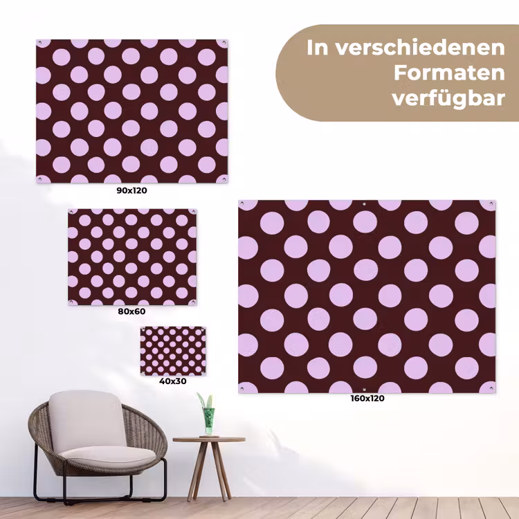 Klassiek - Stippen - Paars tuinposter los doek klein 239 -Xsfeer9_DE