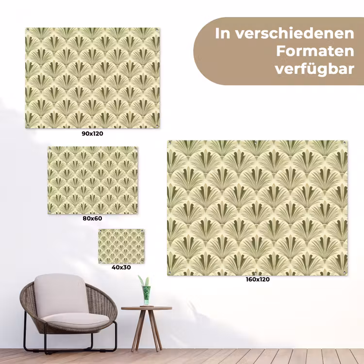 Klassiek - Waaier - Groen tuinposter los doek klein 239 -Xsfeer9_DE