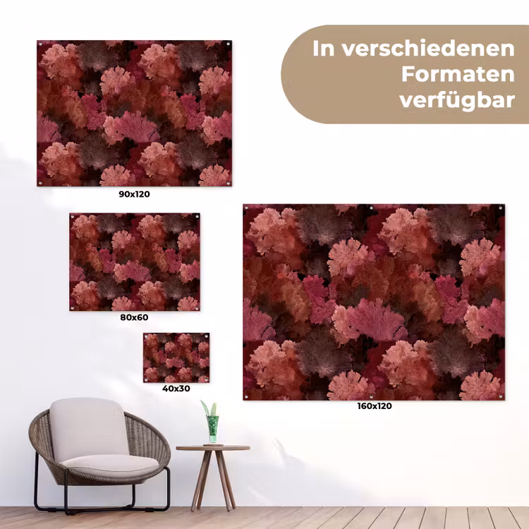 Koraal - Textuur - Kleurrijk tuinposter los doek klein 239 -Xsfeer9_DE