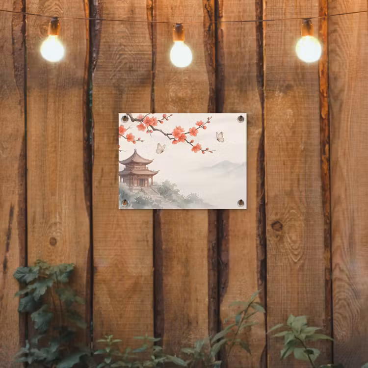 Kraanvogel - Azië - Klassiek tuinposter los doek klein -sfeer1
