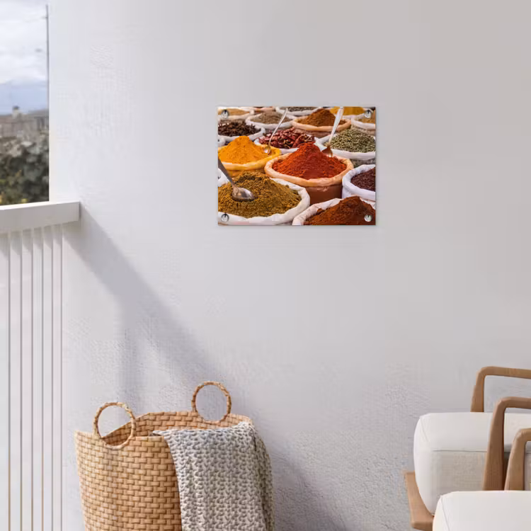 Gartenposter - Kräuter – Markt – Essen - Kruiden - Markt - Eten tuinposter los doek klein