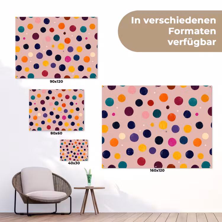 Cirkels - Patroon - Kleurrijk tuinposter los doek klein 239 -Xsfeer9_DE