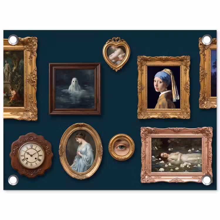Kunst - Schilderijen - Decoratie - Klassiek - Groen tuinposter los doek klein -3d