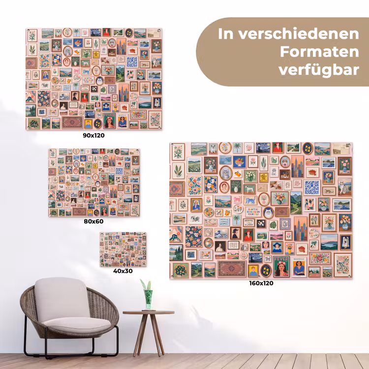Kunst - Collectie - Decoratie - Modern - Kleurrijk tuinposter los doek klein -Xsfeer9_DE