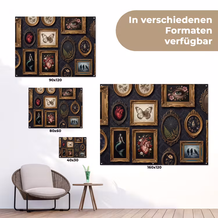 Kunst - Collectie - Vintage - Klassiek - Donker tuinposter los doek klein -Xsfeer9_DE