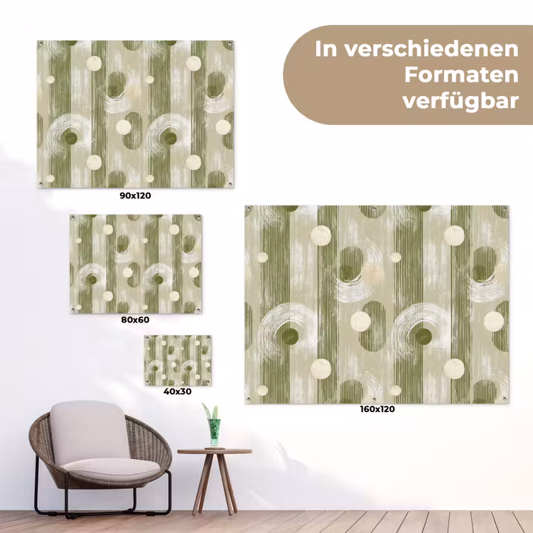 Artistiek - Modern - Groen tuinposter los doek klein 239 -Xsfeer9_DE