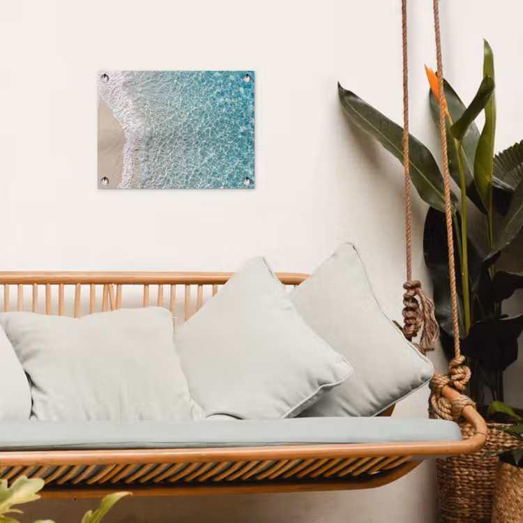 Kust - Zand - Blauw tuinposter los doek klein -sfeer7