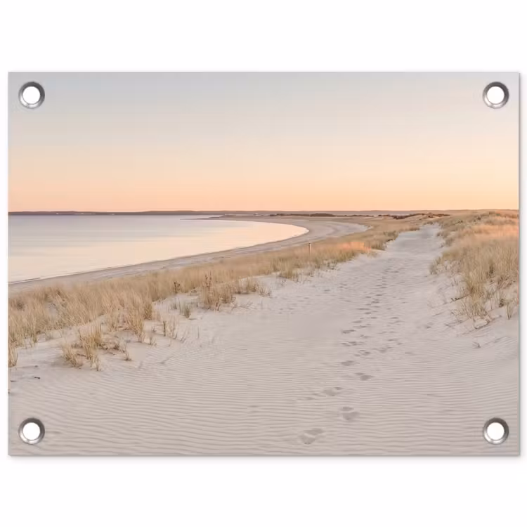 Kustlijn - Horizon - Hek tuinposter los doek klein -3d