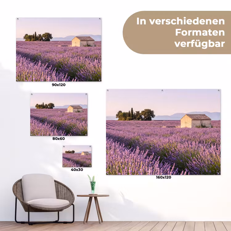 Lavendel - Landschap - Sereen - Paars tuinposter los doek klein -Xsfeer9_DE