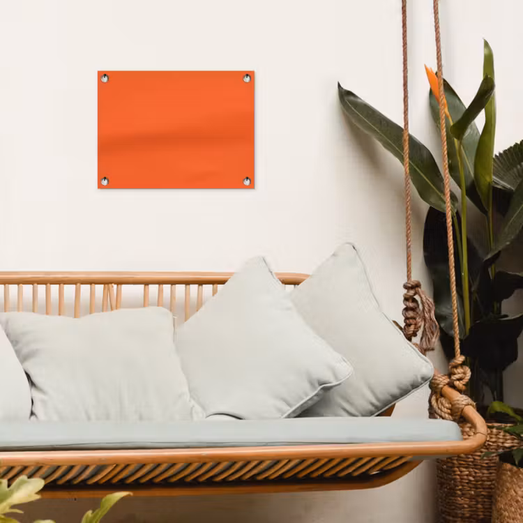 Vivid - Amber - Oranje tuinposter los doek klein 239 -sfeer7