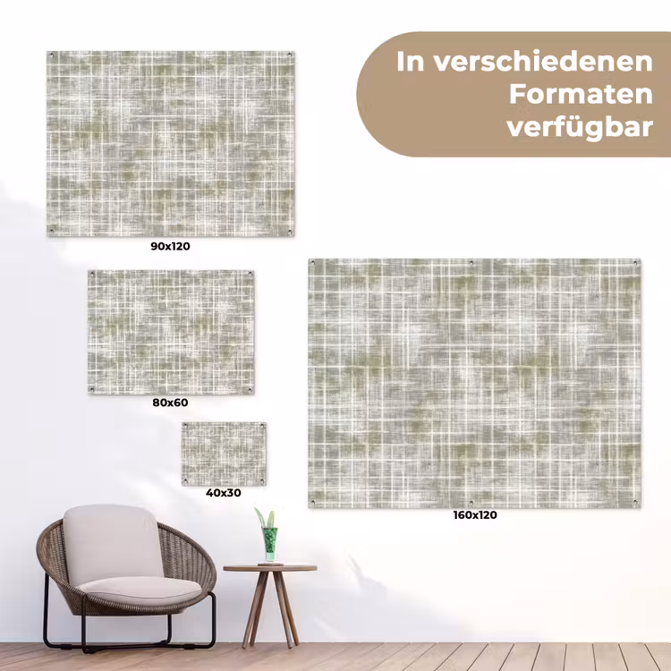 Linnen - Patroon - Groen tuinposter los doek klein 239 -Xsfeer9_DE
