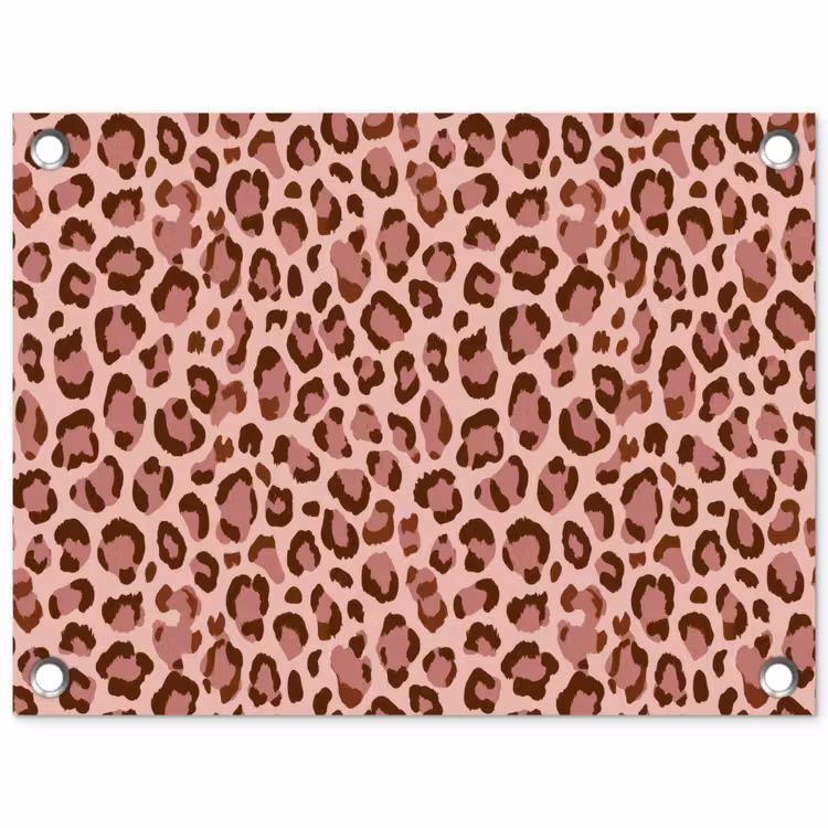 Luipaard - Patroon - Roze tuinposter los doek klein 239 -3d