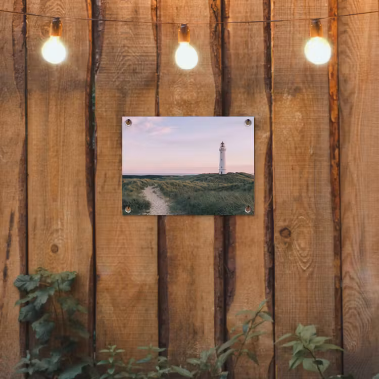 Vuurtoren - Duinlandschap - Zee tuinposter los doek klein -sfeer1