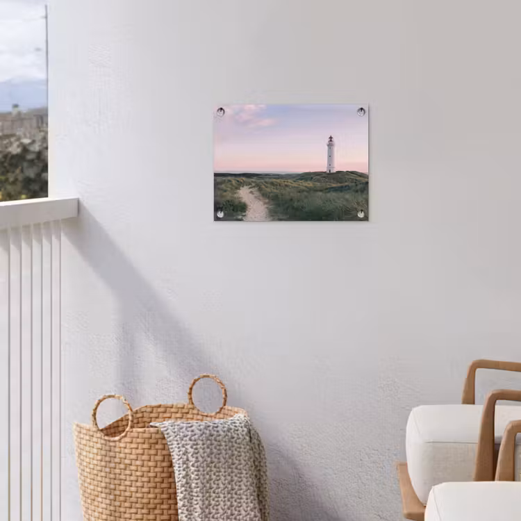 Vuurtoren - Duinlandschap - Zee tuinposter los doek klein -sfeer8