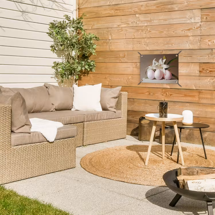 Lelies - Eieren - Pasen tuinposter los doek klein -sfeer4