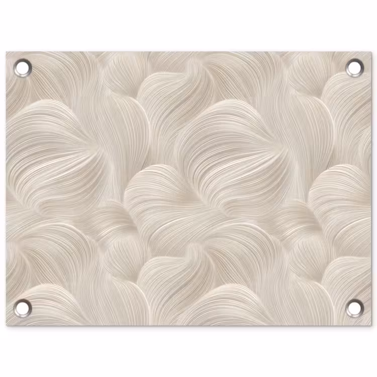 Lijnen - Waaier - Beige tuinposter los doek klein 239 -3d